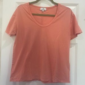 AG Adriano Goldschmied Coral Short Sleeve Shirt V-Neck Size M